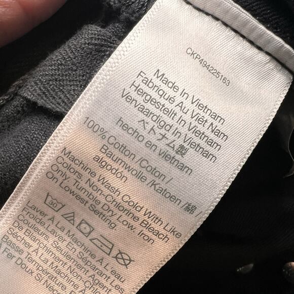 Madewell The Darted Barrel Leg Jeans Petite Size 26P Black Button Fly Boho Denim - Picture 13 of 16